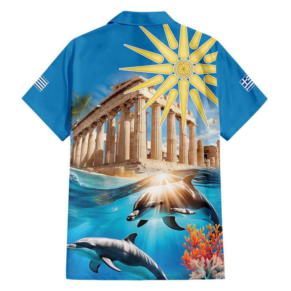 Greece Independence Day 25th March Family Matching Short Sleeve Bodycon Dress and Hawaiian Shirt Scenery in Greece