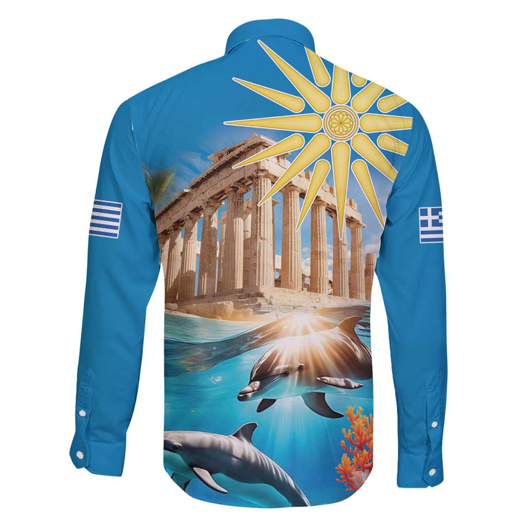 Greece Independence Day 25th March Family Matching Short Sleeve Bodycon Dress and Hawaiian Shirt Scenery in Greece