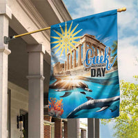 Greece Independence Day 25th March Garden Flag Scenery in Greece