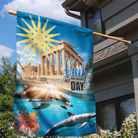 Greece Independence Day 25th March Garden Flag Scenery in Greece