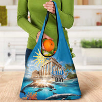 Greece Independence Day 25th March Grocery Bag Scenery in Greece