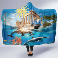 Greece Independence Day 25th March Hooded Blanket Scenery in Greece