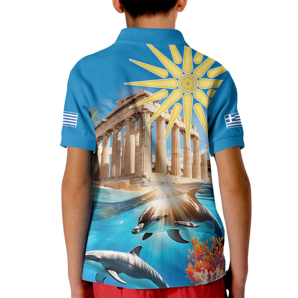 Greece Independence Day 25th March Kid Polo Shirt Scenery in Greece