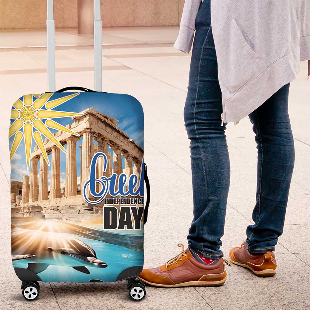 Greece Independence Day 25th March Luggage Cover Scenery in Greece