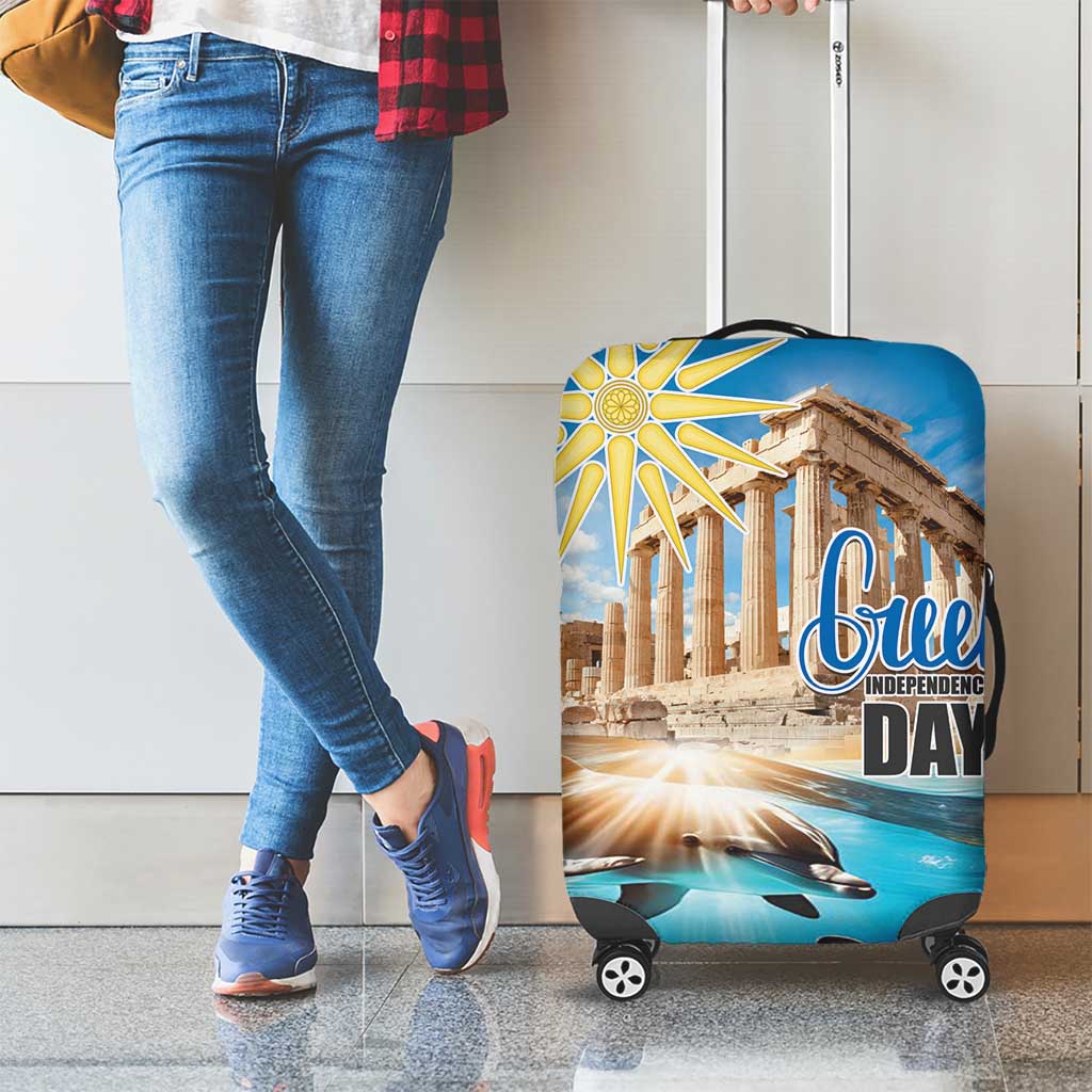 Greece Independence Day 25th March Luggage Cover Scenery in Greece