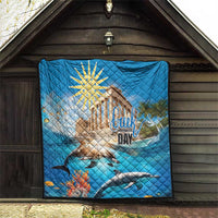 Greece Independence Day 25th March Quilt Scenery in Greece