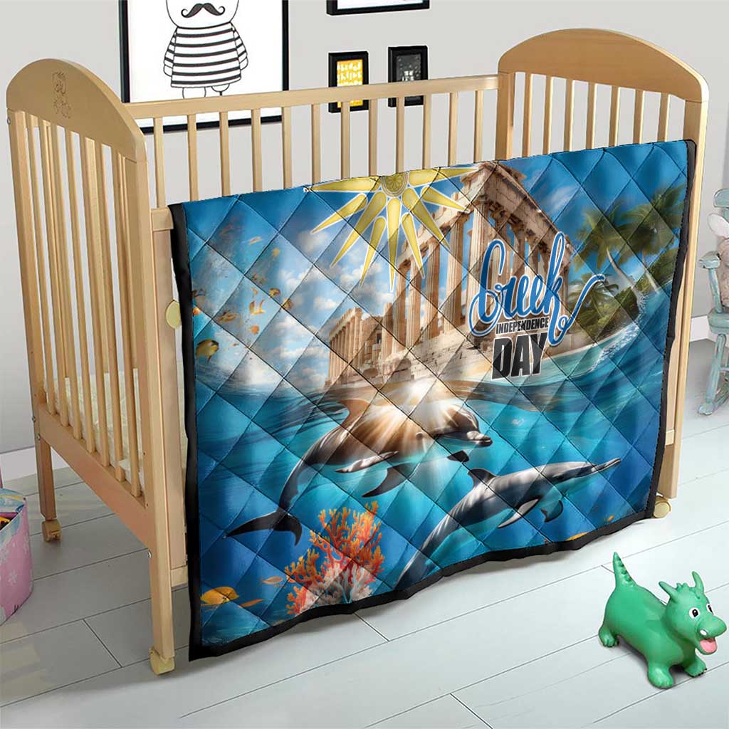 Greece Independence Day 25th March Quilt Scenery in Greece