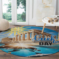 Greece Independence Day 25th March Round Carpet Scenery in Greece