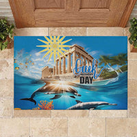 Greece Independence Day 25th March Rubber Doormat Scenery in Greece
