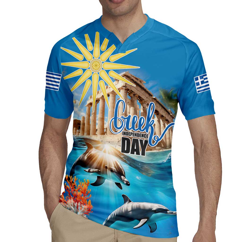 Greece Independence Day 25th March Rugby Jersey Scenery in Greece