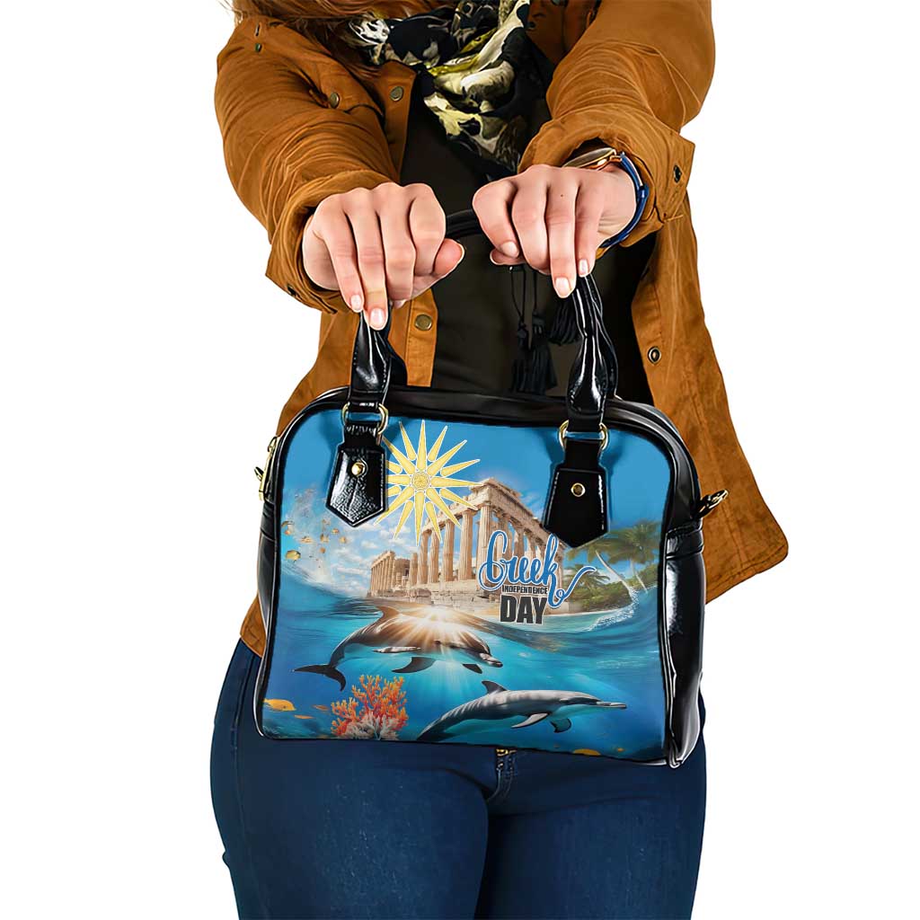 Greece Independence Day 25th March Shoulder Handbag Scenery in Greece