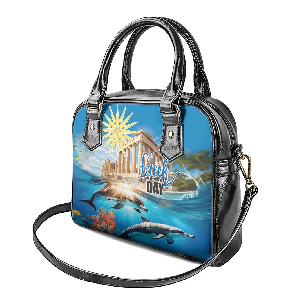Greece Independence Day 25th March Shoulder Handbag Scenery in Greece