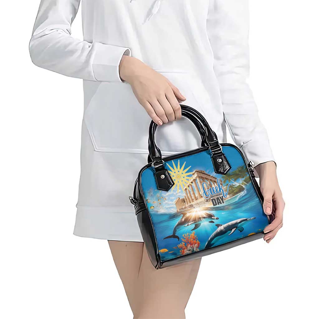 Greece Independence Day 25th March Shoulder Handbag Scenery in Greece