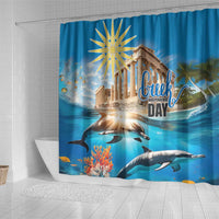 Greece Independence Day 25th March Shower Curtain Scenery in Greece