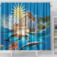 Greece Independence Day 25th March Shower Curtain Scenery in Greece