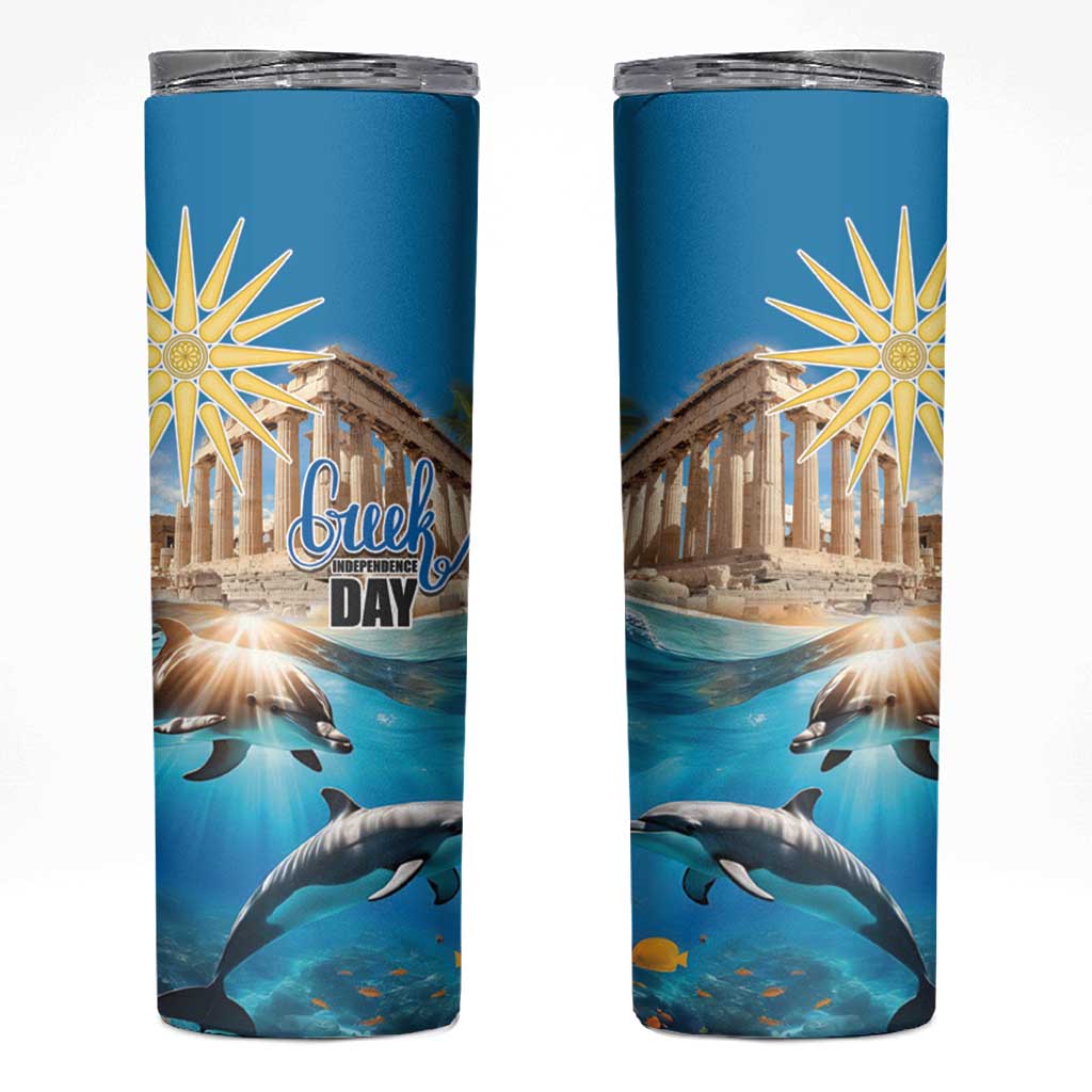 Greece Independence Day 25th March Skinny Tumbler Scenery in Greece
