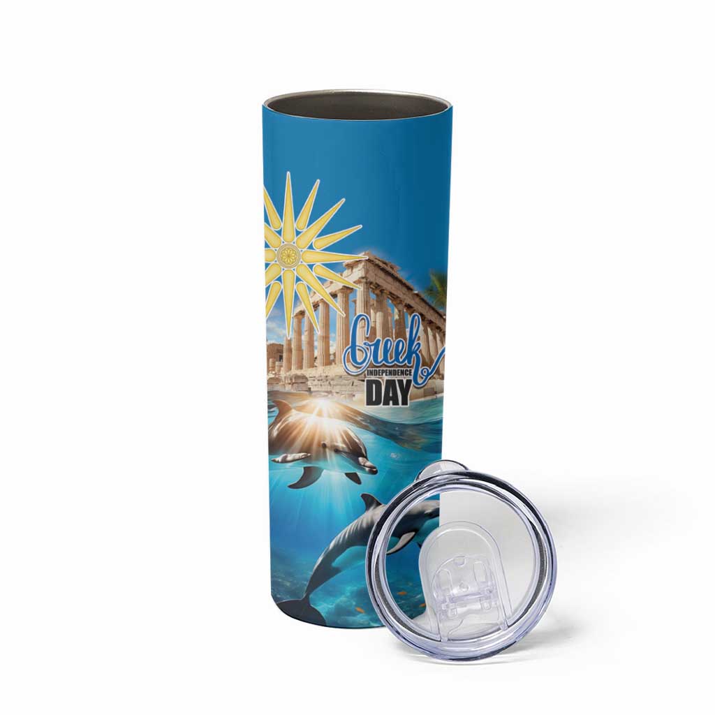 Greece Independence Day 25th March Skinny Tumbler Scenery in Greece