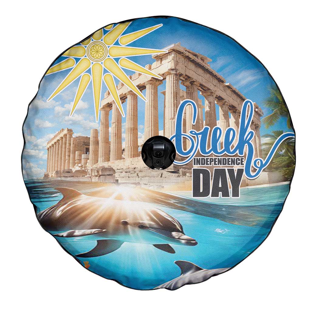 Greece Independence Day 25th March Spare Tire Cover Scenery in Greece
