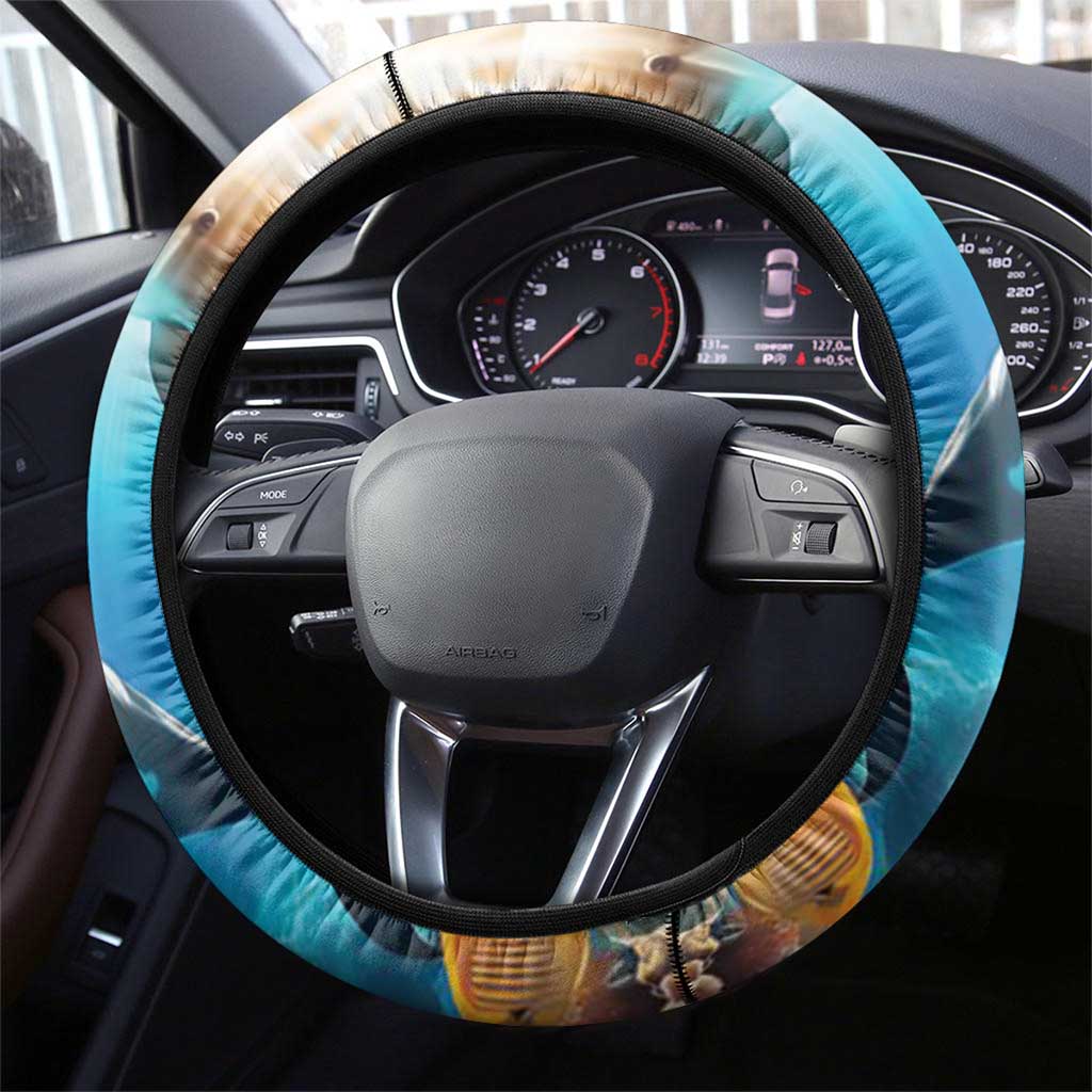 Greece Independence Day 25th March Steering Wheel Cover Scenery in Greece