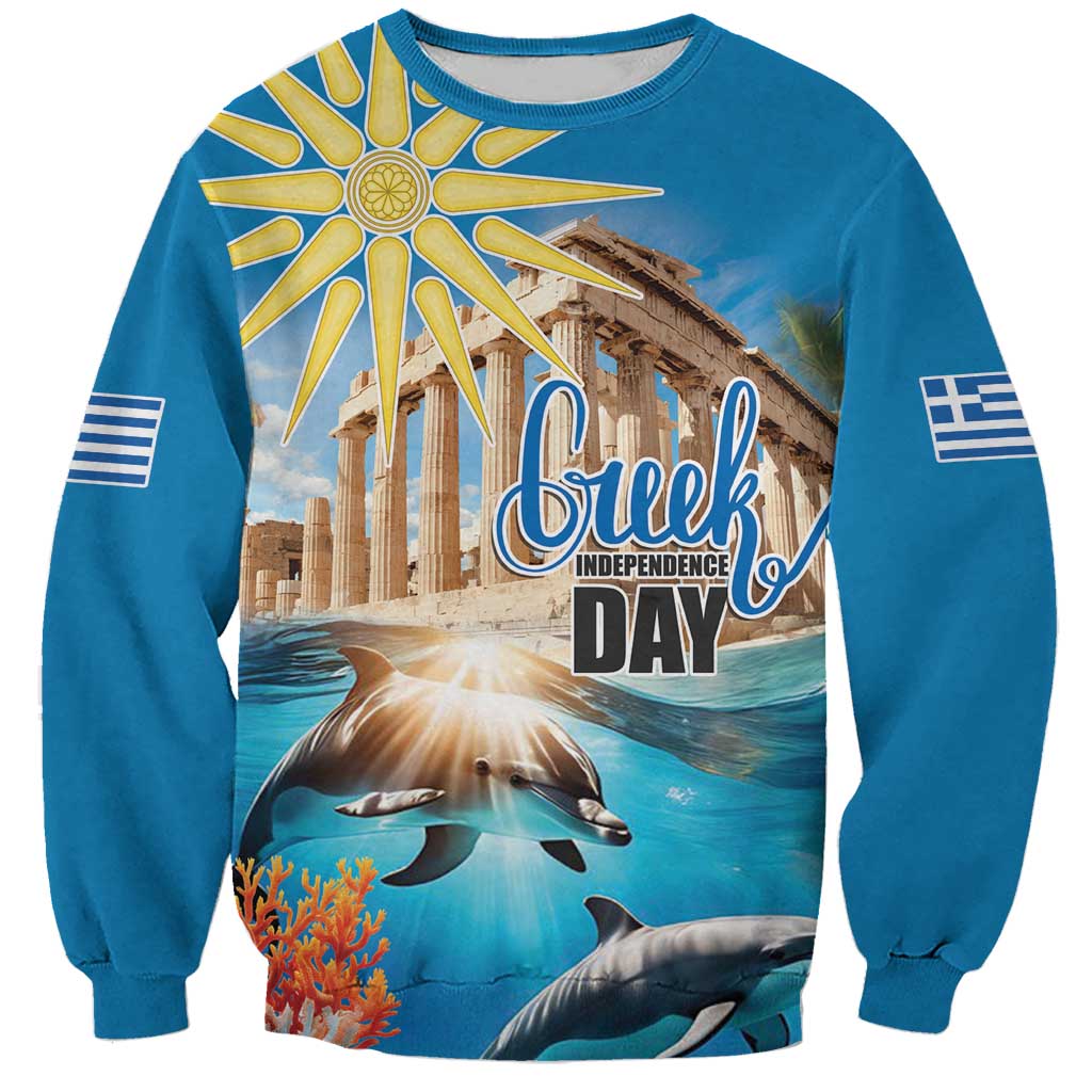 Greece Independence Day 25th March Sweatshirt Scenery in Greece