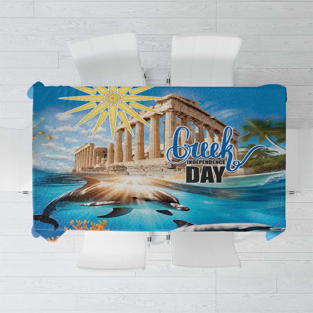 Greece Independence Day 25th March Tablecloth Scenery in Greece