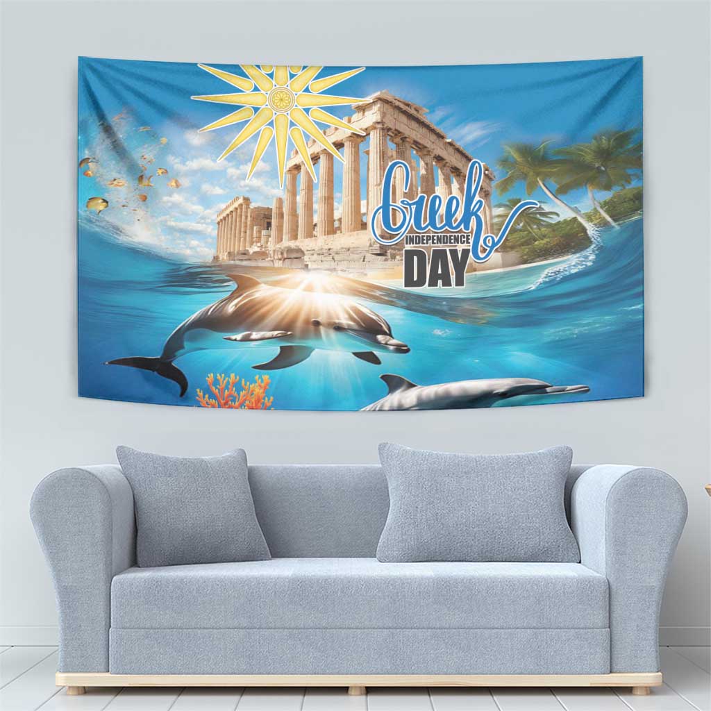 Greece Independence Day 25th March Tapestry Scenery in Greece