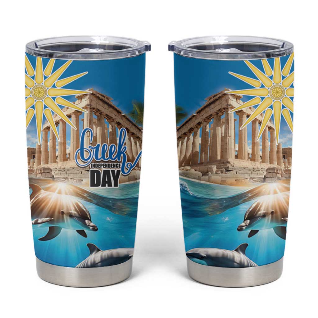 Greece Independence Day 25th March Tumbler Cup Scenery in Greece