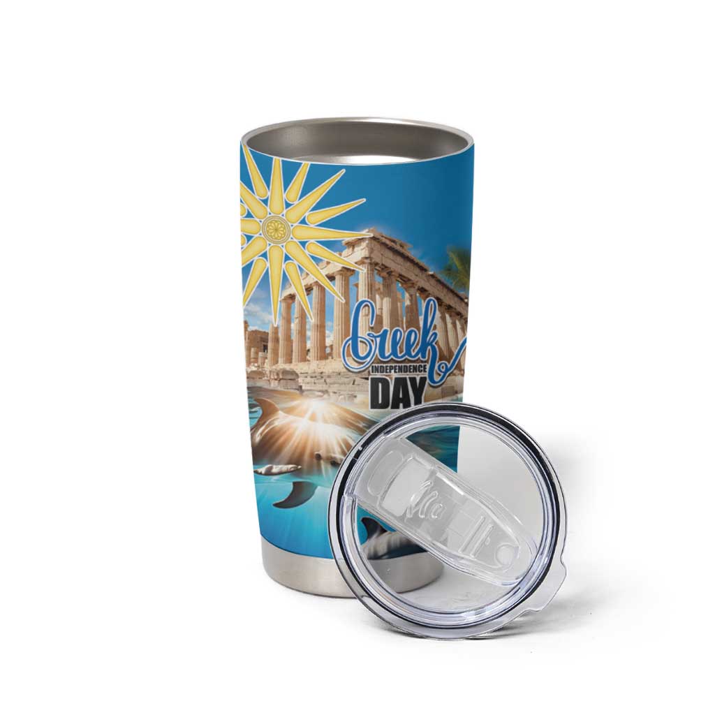 Greece Independence Day 25th March Tumbler Cup Scenery in Greece