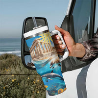 Greece Independence Day 25th March Tumbler With Handle Scenery in Greece