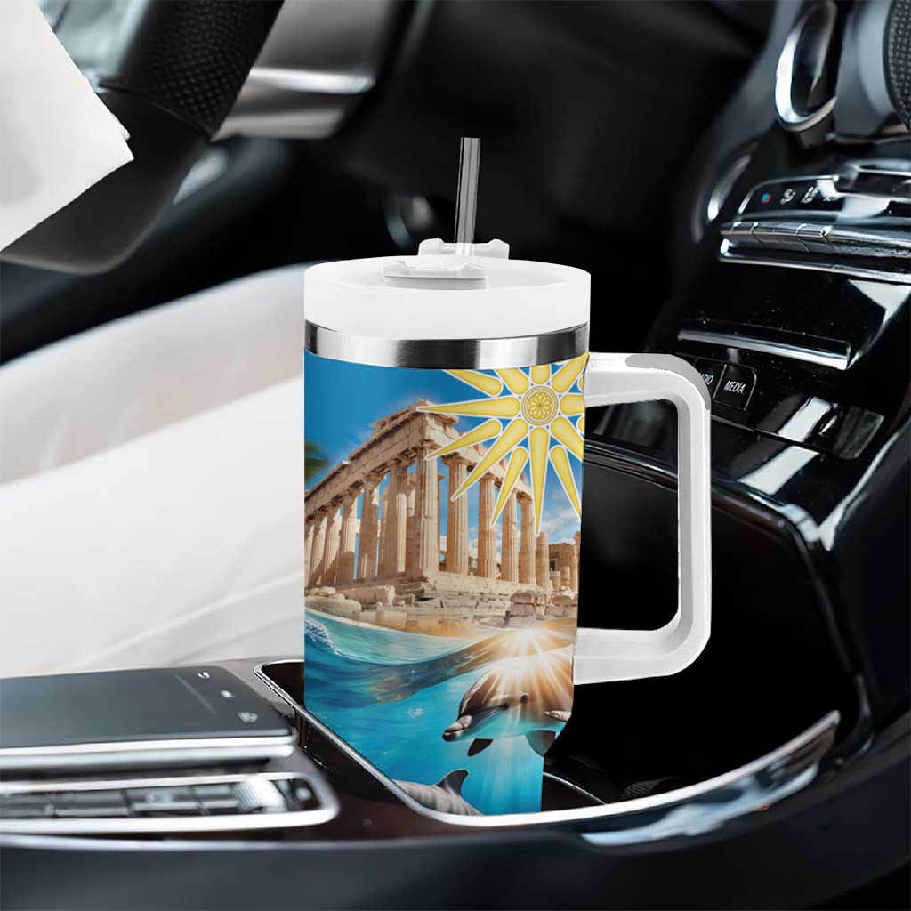 Greece Independence Day 25th March Tumbler With Handle Scenery in Greece