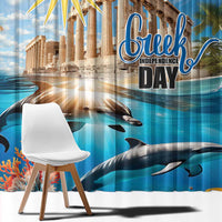 Greece Independence Day 25th March Window Curtain Scenery in Greece