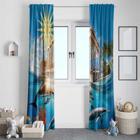 Greece Independence Day 25th March Window Curtain Scenery in Greece