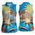 Greece Independence Day 25th March Women Sleeveless Polo Shirt Scenery in Greece