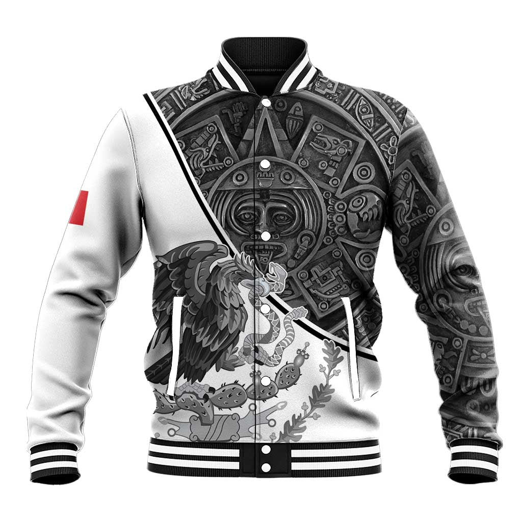 Personalized Mexico Aztec Calendar Baseball Jacket Flag and Coat of Arms