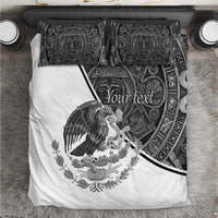 Personalized Mexico Aztec Calendar Bedding Set Flag and Coat of Arms