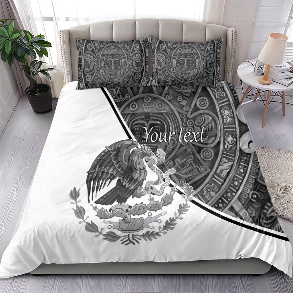 Personalized Mexico Aztec Calendar Bedding Set Flag and Coat of Arms