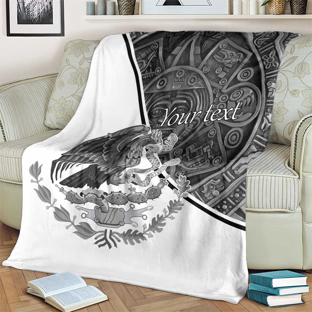 Personalized Mexico Aztec Calendar Blanket Flag and Coat of Arms