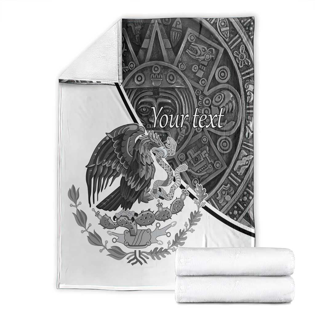 Personalized Mexico Aztec Calendar Blanket Flag and Coat of Arms