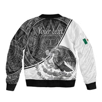 Personalized Mexico Aztec Calendar Bomber Jacket Flag and Coat of Arms