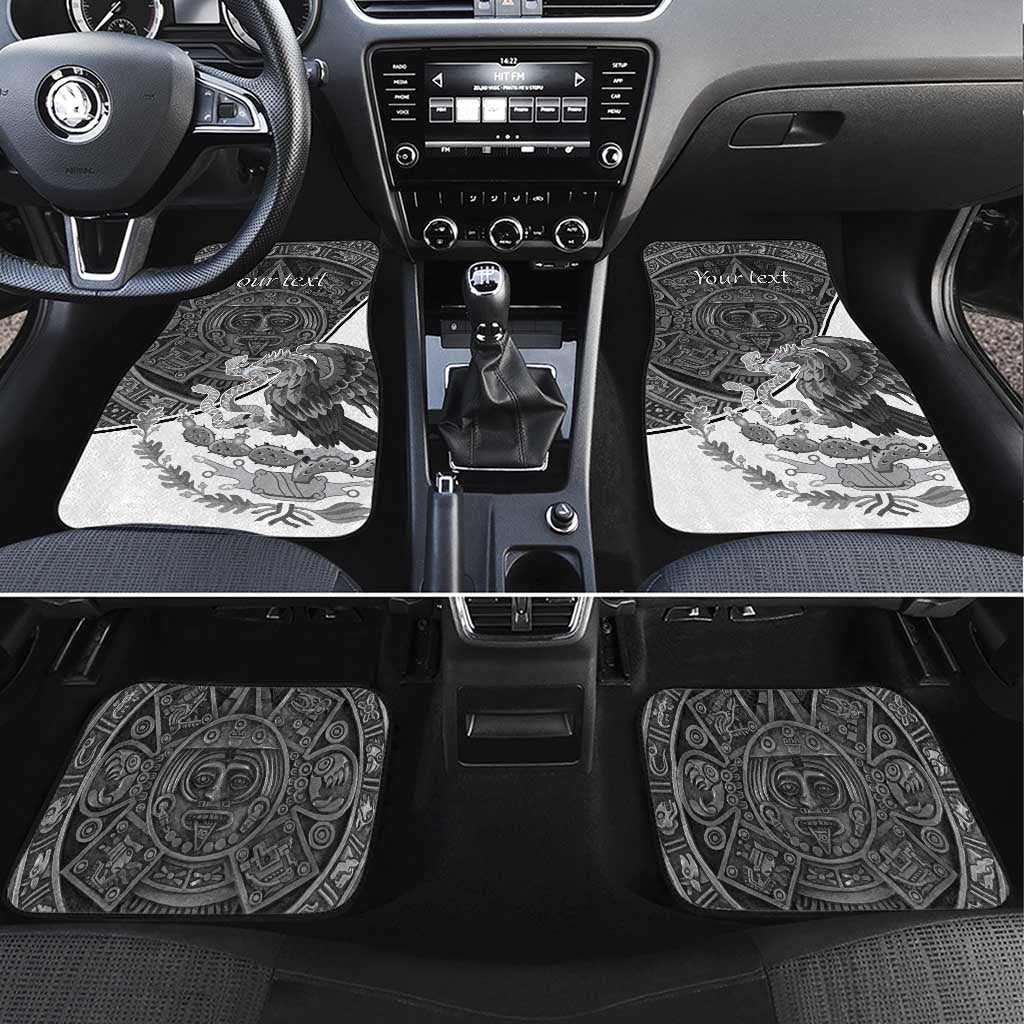 Personalized Mexico Aztec Calendar Car Mats Flag and Coat of Arms