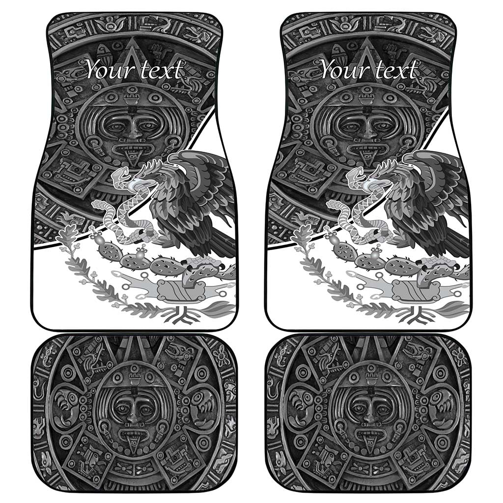 Personalized Mexico Aztec Calendar Car Mats Flag and Coat of Arms