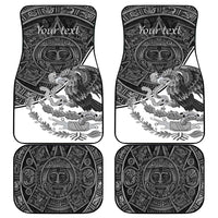 Personalized Mexico Aztec Calendar Car Mats Flag and Coat of Arms