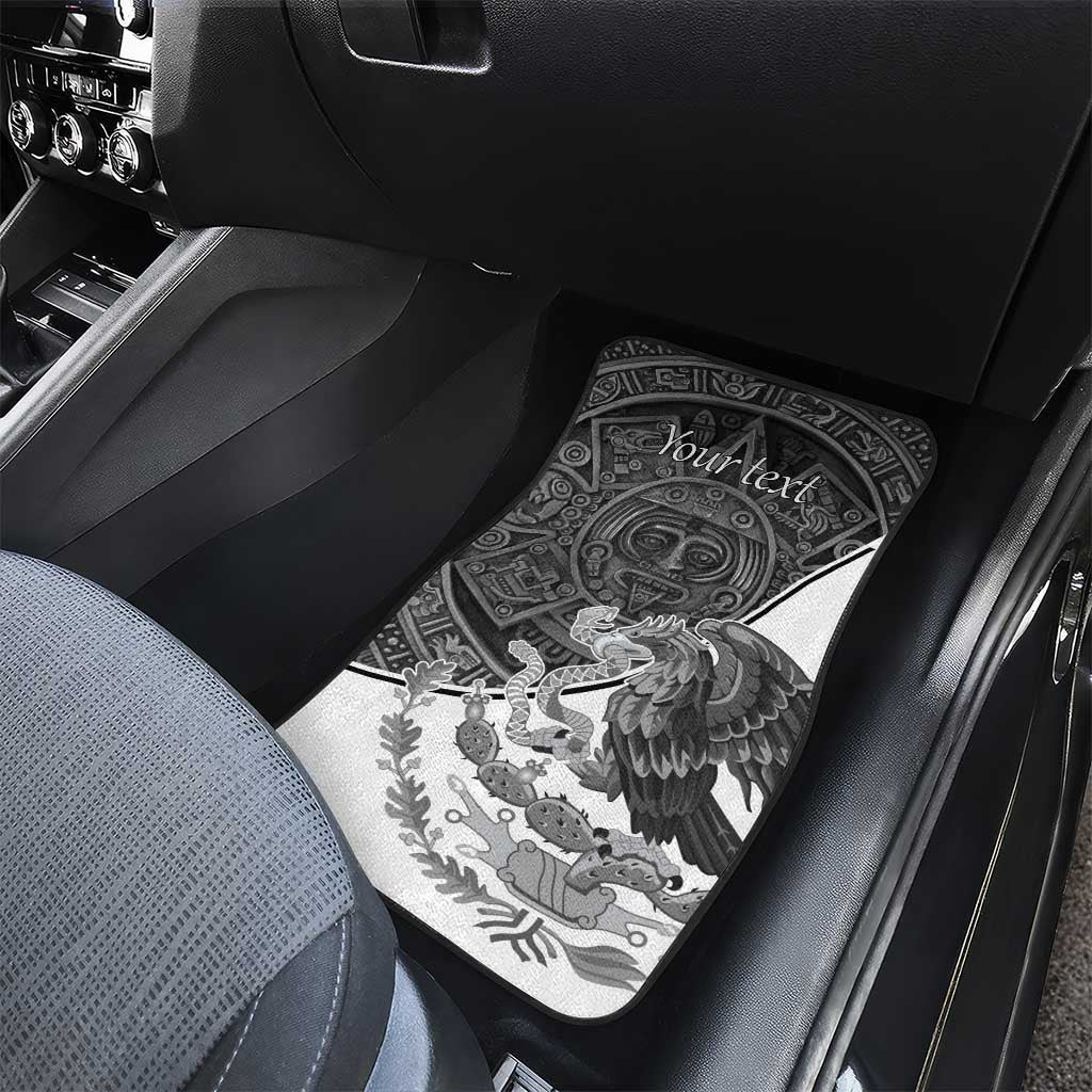 Personalized Mexico Aztec Calendar Car Mats Flag and Coat of Arms
