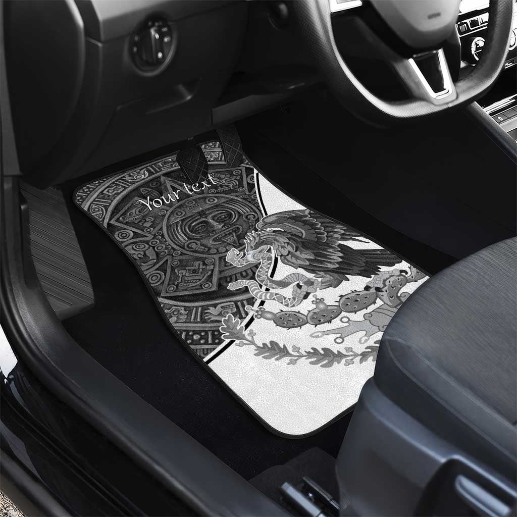 Personalized Mexico Aztec Calendar Car Mats Flag and Coat of Arms