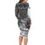 Personalized Mexico Aztec Calendar Family Matching Long Sleeve Bodycon Dress and Hawaiian Shirt Flag and Coat of Arms