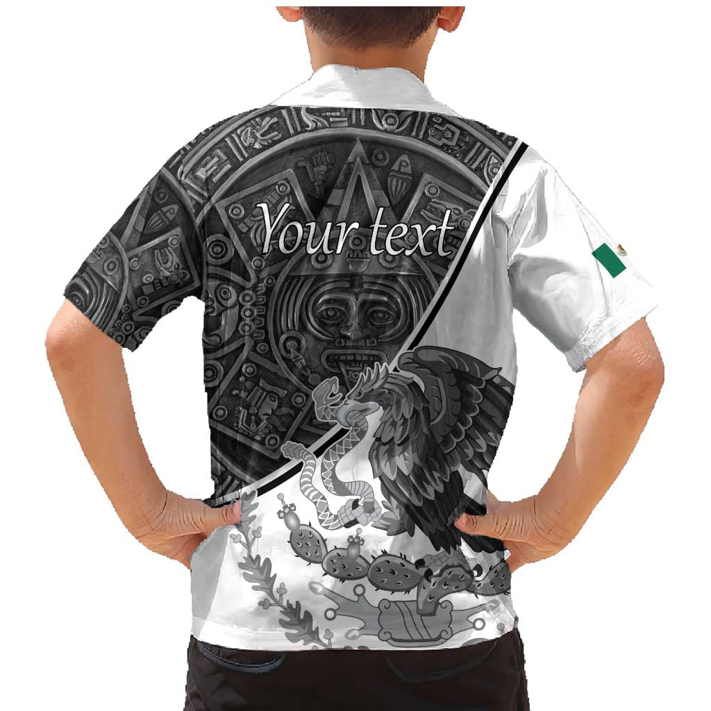 Personalized Mexico Aztec Calendar Family Matching Mermaid Dress and Hawaiian Shirt Flag and Coat of Arms