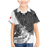 Personalized Mexico Aztec Calendar Family Matching Mermaid Dress and Hawaiian Shirt Flag and Coat of Arms