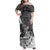 Personalized Mexico Aztec Calendar Family Matching Off Shoulder Maxi Dress and Hawaiian Shirt Flag and Coat of Arms