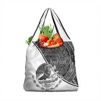 Personalized Mexico Aztec Calendar Grocery Bag Flag and Coat of Arms