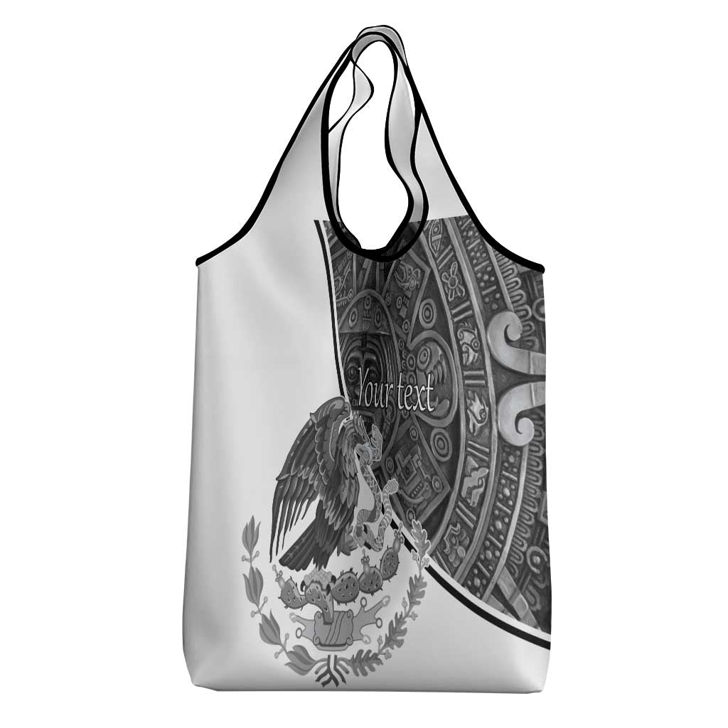 Personalized Mexico Aztec Calendar Grocery Bag Flag and Coat of Arms